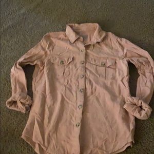 Light pink button up